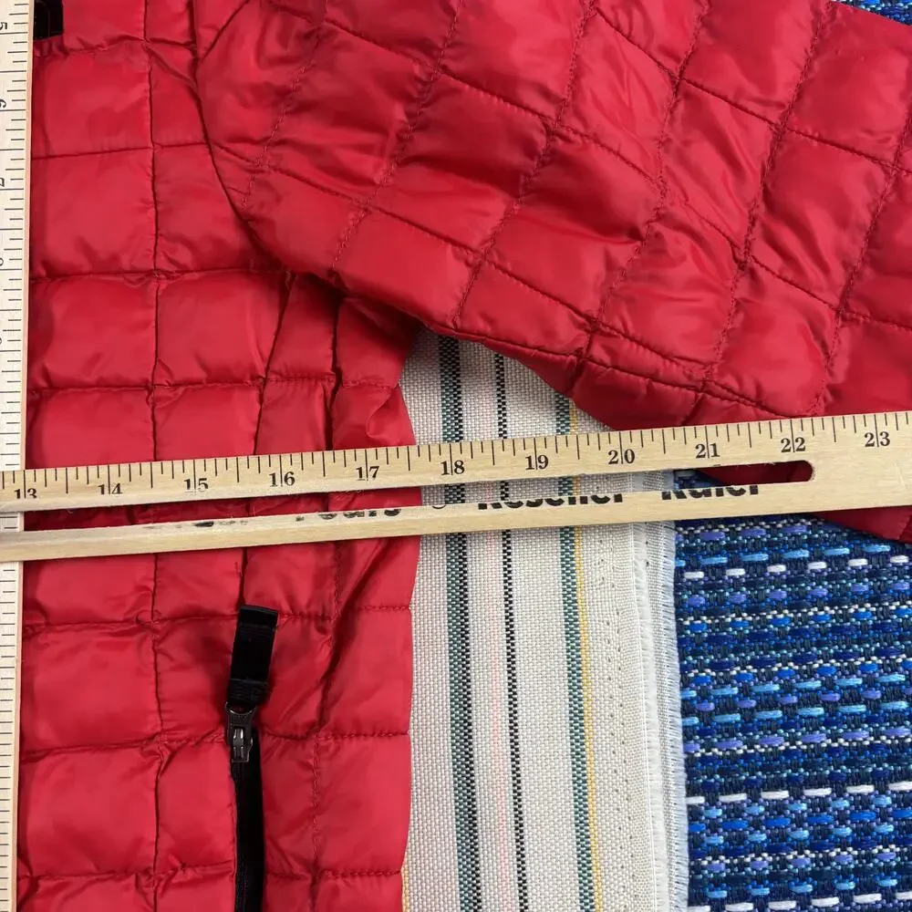 The North Face Jacket Boys Medium 10/12 Red ThermoBall Puffer Full Zip Warm